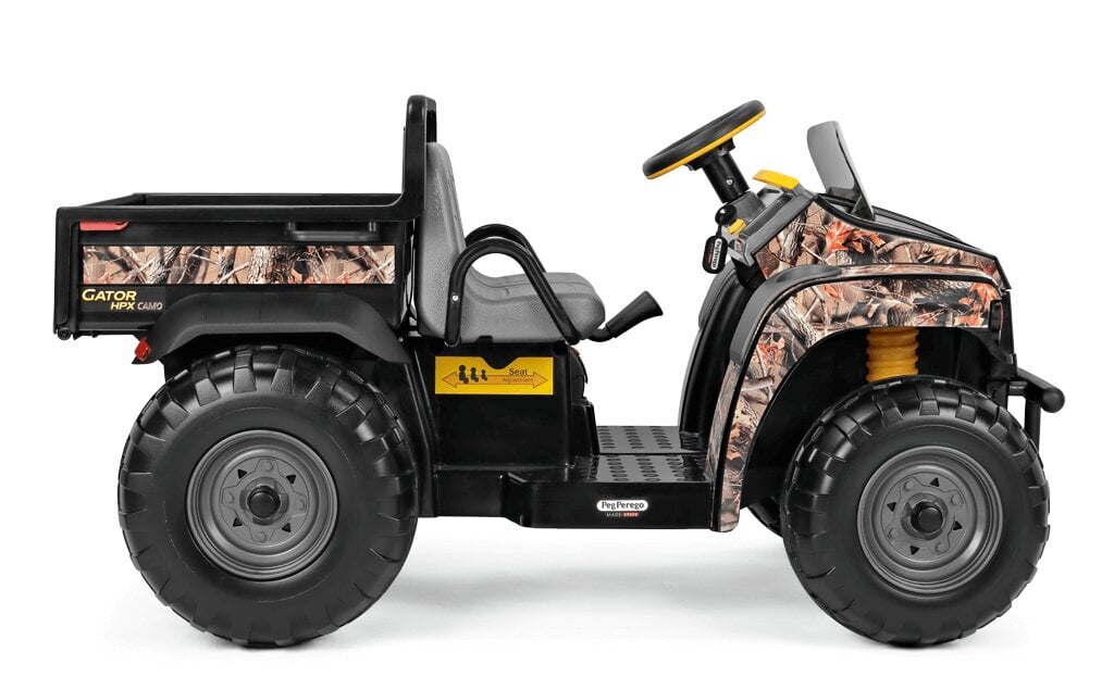 Bērnu divvietīgs elektroauto Peg Perego John Deere Gator HPX, melns cena un informācija | Bērnu elektroauto | 220.lv