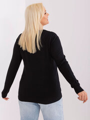 Sieviešu melns plus izmēra džemperis cena un informācija | Sieviešu džemperi | 220.lv