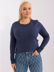 Sieviešu tumši zils plus izmēra džemperis cena un informācija | Sieviešu džemperi | 220.lv