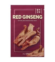 Lakštinė sejas maska The Saem Natural Red Ginseng, 21 ml cena un informācija | Sejas maskas, acu maskas | 220.lv