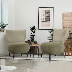 2 atzveltnes krēslu komplekts Hanah Home Loly, zaļš cena un informācija | Atpūtas krēsli | 220.lv