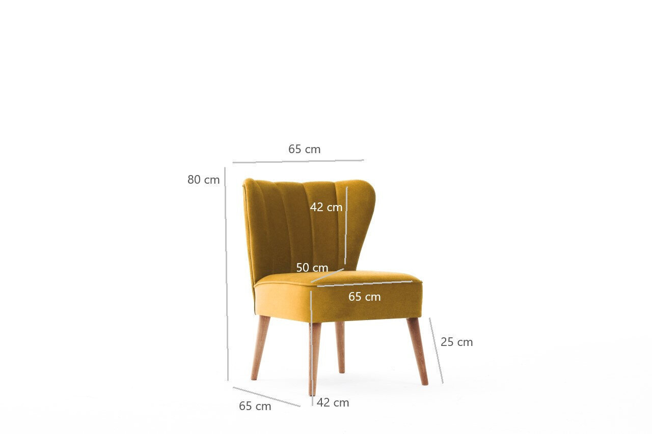 Krēsls Hanah Home Layla, zelta cena un informācija | Atpūtas krēsli | 220.lv