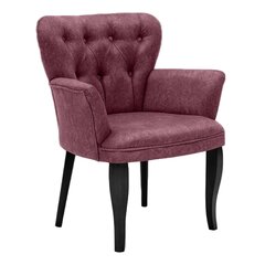 Krēsls Kalune Design Paris Black Wooden, rozā/melns цена и информация | Кресла в гостиную | 220.lv