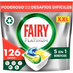 Fairy Platinum All in One Tabletes Trauku Mašīnai Lemon, 126 gab cena un informācija | Trauku mazgāšanas līdzekļi | 220.lv