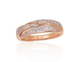 Золотое кольцо с бриллиантами "Золотой Узор XXXIV" из красного золота 585 пробы DS01G725 цена и информация | Кольца | 220.lv