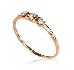 Золотое кольцо с бриллиантами "Золотая Любовь VIII" из красного золота 585 пробы DS01G731 цена и информация | Кольца | 220.lv