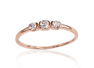Золотое кольцо с бриллиантами "Золотая Любовь VIII" из красного золота 585 пробы DS01G731 цена и информация | Кольца | 220.lv