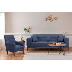 2 daļu viesistabas mēbeļu komplekts Asir Liones-TKM1-1048, zils cena un informācija | Dīvānu komplekti | 220.lv