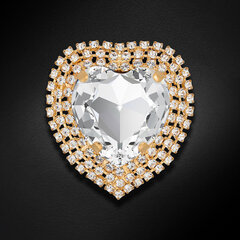 Брошь "Хрустальное Сердце" с кристаллами Swarovski™ DS00BR186 цена и информация | Броши | 220.lv