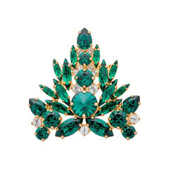 Брошь "Хрустальная Ветвь II (Emerald)" с кристаллами Swarovski™ DS00BR191 цена и информация | Броши | 220.lv