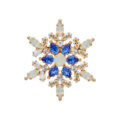 Брошь "Снежинка (White Opal / Moonlight / Sapphire)" с кристаллами Swarovski™ DS00BR196 цена и информация | Броши | 220.lv