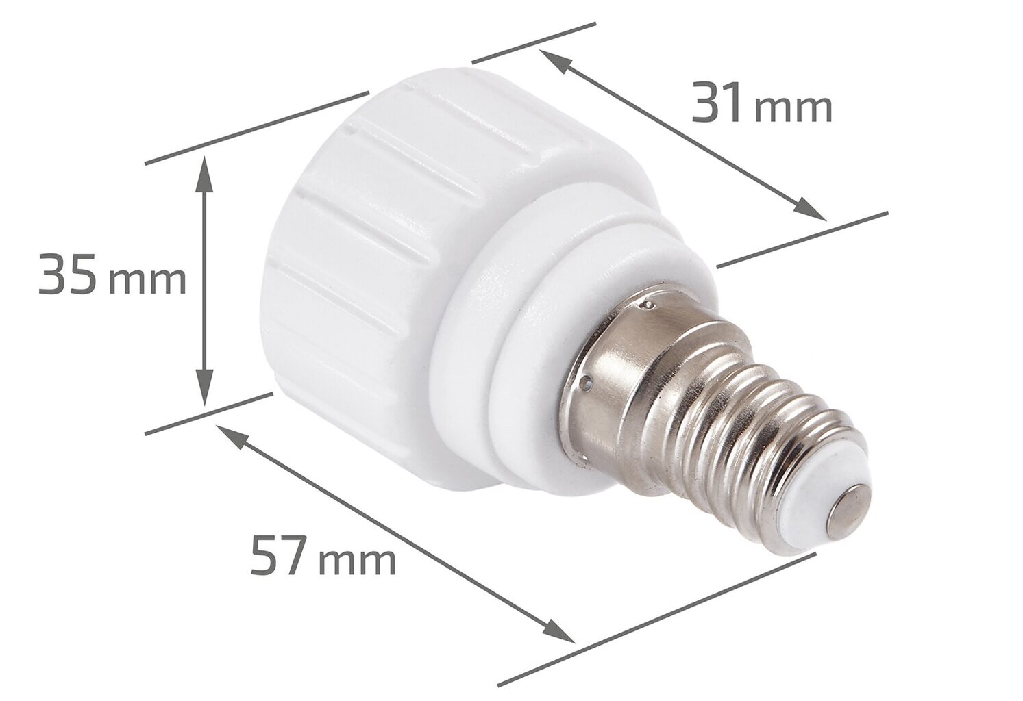 LED spuldzes adapteris IdeaLed, 1 gab, 57 mm цена и информация | Elektrības slēdži, rozetes | 220.lv