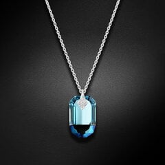 Серебряный кулон "Симбиоз (Aquamarine Metallic Blue)" с кристаллами Сваровски™ DS01K659 цена и информация | Украшения на шею | 220.lv