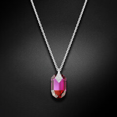 Серебряный кулон "Симбиоз II (Fuchsia Red Magma)" с кристаллами Сваровски™ DS01K662 цена и информация | Украшения на шею | 220.lv