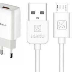 Kaku KSC-396 Smart USB Socket 2.4A Зарядное устройство + кабель microUSB 1 м цена и информация | Зарядные устройства для телефонов | 220.lv