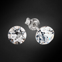 Серебряные серьги "Классика (Emerald)" с кристаллами Сваровски™ DS02A915 цена и информация | Серьги | 220.lv