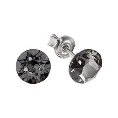 Серебряные серьги "Классика (Silver Night)" с кристаллами Сваровски™ DS02A916 цена и информация | Серьги | 220.lv
