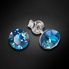 Серебряные серьги "Классика (Bermuda Blue)" с кристаллами Сваровски™ DS02A918 цена и информация | Серьги | 220.lv