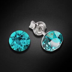 Серебряные серьги "Классика (Blue ZIrcon)" с кристаллами Сваровски™ DS02A919 цена и информация | Серьги | 220.lv