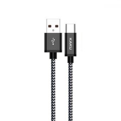 iKaku KSC-107 Прочный плетеный Micro USB провод для заряда и передачи данных 1m Black цена и информация | Кабели для телефонов | 220.lv