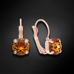 Серьги "Великолепие VI (Light Amber)" с кристаллами Сваровски™ DS02A886 цена и информация | Серьги | 220.lv