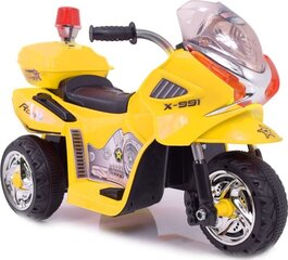 Vienvietīgs bērnu elektriskais motocikls Police WXE368, dzeltens cena un informācija | Bērnu elektroauto | 220.lv