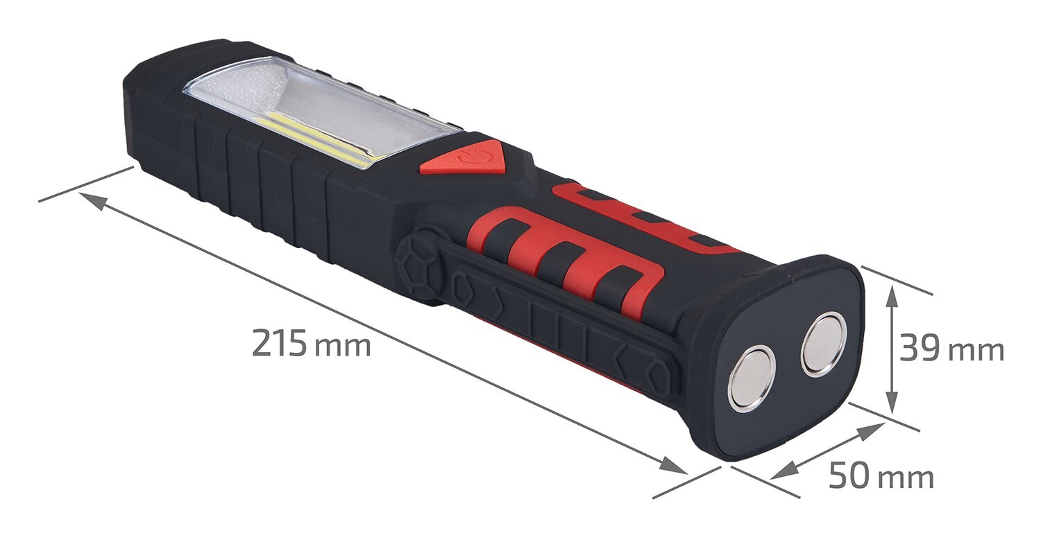 3v1 LED lukturītis 3W COB + 1W LED, auksti balts, uzlādējams цена и информация | Lukturi | 220.lv