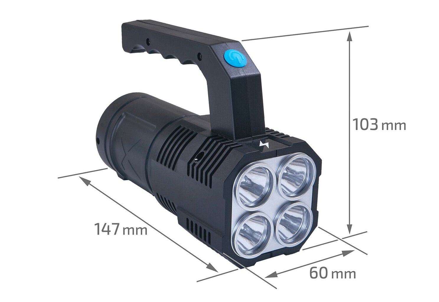 LED lukturītis 2W LED + 3W COB, auksti balts, uzlādējams цена и информация | Lukturi | 220.lv