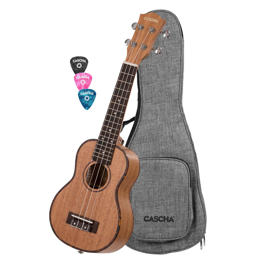 Soprāna ukulele kreiļiem Cascha Mahogany HH 2026L cena un informācija | Ģitāras | 220.lv