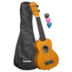 Soprāna ukulele Cascha Linden dzeltena HH 3964 cena un informācija | Ģitāras | 220.lv