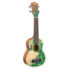 Soprāna ukulele Cascha Art Leafy HH 2602 cena un informācija | Ģitāras | 220.lv