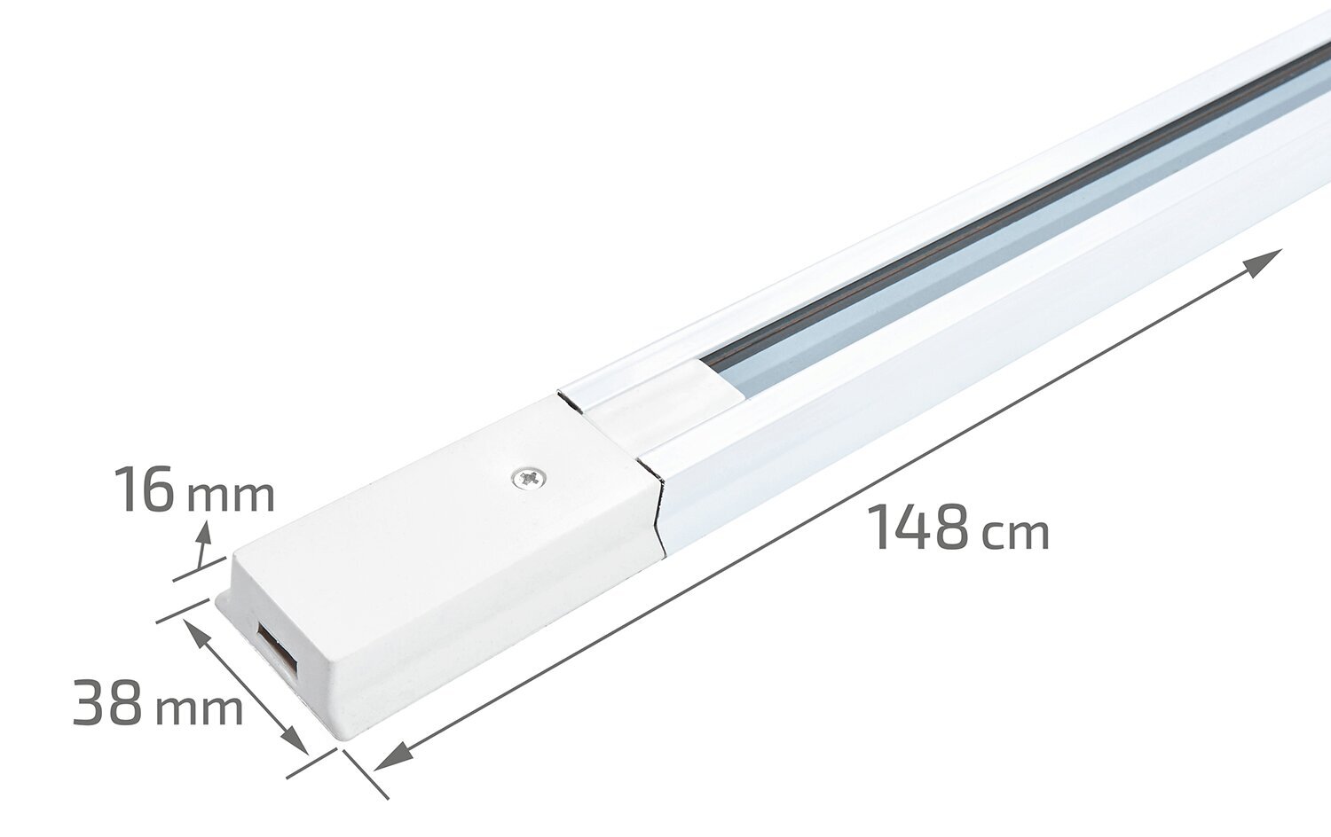 Steka Violet LED sliežu lampas GU10 x3 + kopnes 1,5 m komplekts - balts cena un informācija | Griestu lampas | 220.lv