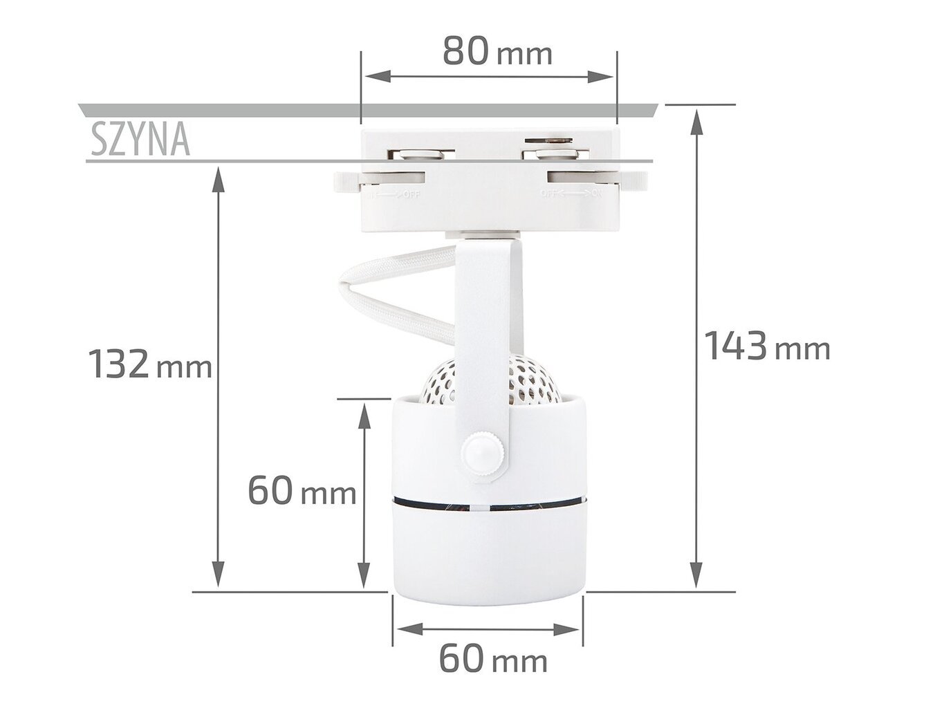 Steka Violet LED sliežu lampas GU10 x3 + kopnes 1,5 m komplekts - balts цена и информация | Griestu lampas | 220.lv