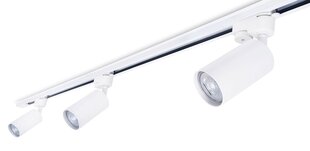 Steka Lite komplekts LED GU10 x3 sliežu lampas + 1,5 m sliežu kabelis - Balts cena un informācija | Griestu lampas | 220.lv