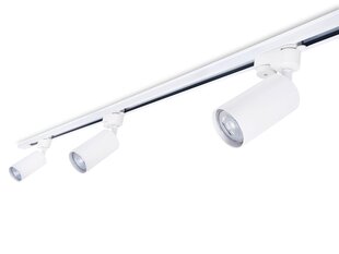 Steka Lite komplekts LED GU10 x3 sliežu lampas + 1,5 m sliežu kabelis - Balts cena un informācija | Griestu lampas | 220.lv
