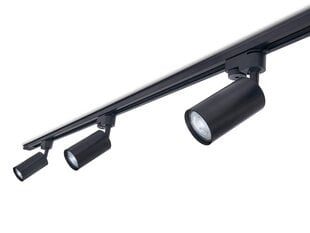 Steka Lite set LED GU10 x3 светильник на рейку + кабель для рейки 1,5 м - черный цена и информация | Потолочный светильник | 220.lv