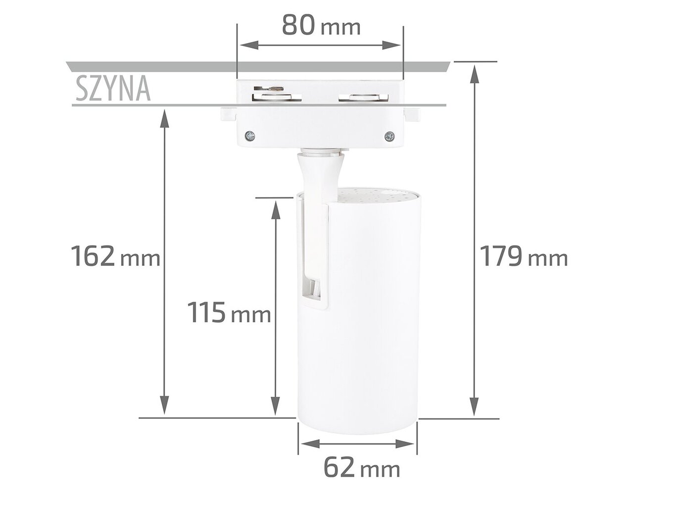 Steka Ductus komplekts White LED GU10 x3 sliežu lampas + 1,5 m kopne cena un informācija | Griestu lampas | 220.lv