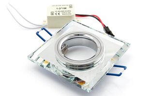 Светодиодный галогенный светильник LED Lumo 3W для скрытого монтажа в стекло - нейтральный белый цена и информация | Монтируемые светильники, светодиодные панели | 220.lv