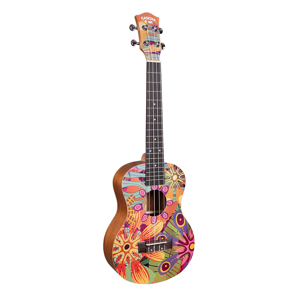 Tenora ukulele Cascha Art Flowers HH 2611 cena un informācija | Ģitāras | 220.lv