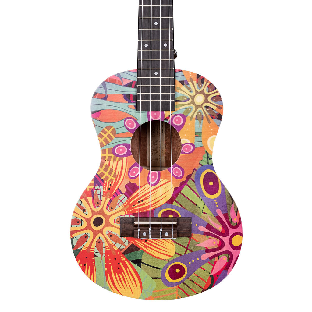 Tenora ukulele Cascha Art Flowers HH 2611 cena un informācija | Ģitāras | 220.lv