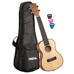 Tenora ukulele Cascha Spruce Solid Top HH 2154 cena un informācija | Ģitāras | 220.lv