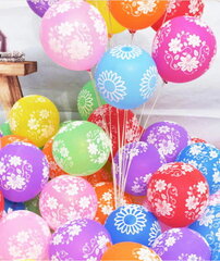 Drukāti ziedu baloni, 40 gab. apaļi cena un informācija | Baloni | 220.lv