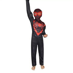 Spider Man supervaroņa maskas kostīms ar muskuļiem, 4-6 gadi cena un informācija | Karnevāla kostīmi, maskas un parūkas | 220.lv