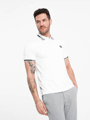 футболка-поло - белая v1 om-poss-0123 125074-7 цена и информация | Мужские футболки | 220.lv