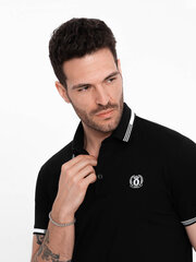 футболка-поло - черная v2 om-poss-0123 125075-7 цена и информация | Мужские футболки | 220.lv