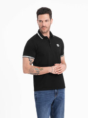 футболка-поло - черная v2 om-poss-0123 125075-7 цена и информация | Мужские футболки | 220.lv