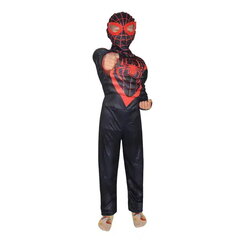 Spider Man supervaroņa maskas kostīms ar muskuļiem r. 130-140 ,10-12 gadi cena un informācija | Karnevāla kostīmi, maskas un parūkas | 220.lv