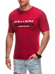 t-krekls s1921 - sarkans 125117-7 cena un informācija | Vīriešu T-krekli | 220.lv