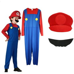Super Mario kostīms, r. 120-130, 7-9 gadi cena un informācija | Karnevāla kostīmi, maskas un parūkas | 220.lv