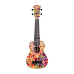 Soprāna ukulele Cascha Art Flowers HH 2603 cena un informācija | Ģitāras | 220.lv